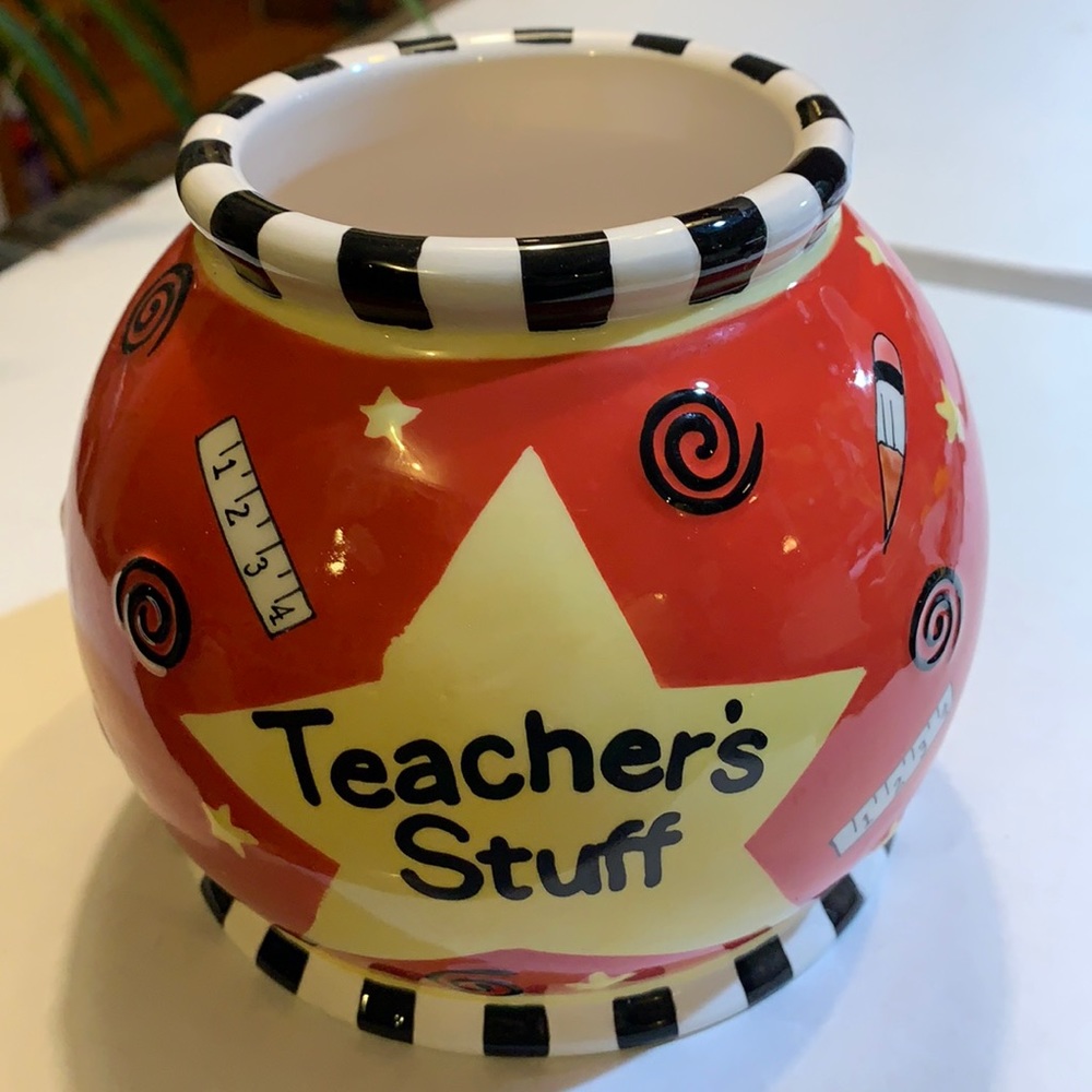 SALE!! Teacher’s Stuff. Ganz ceramic jar.   5